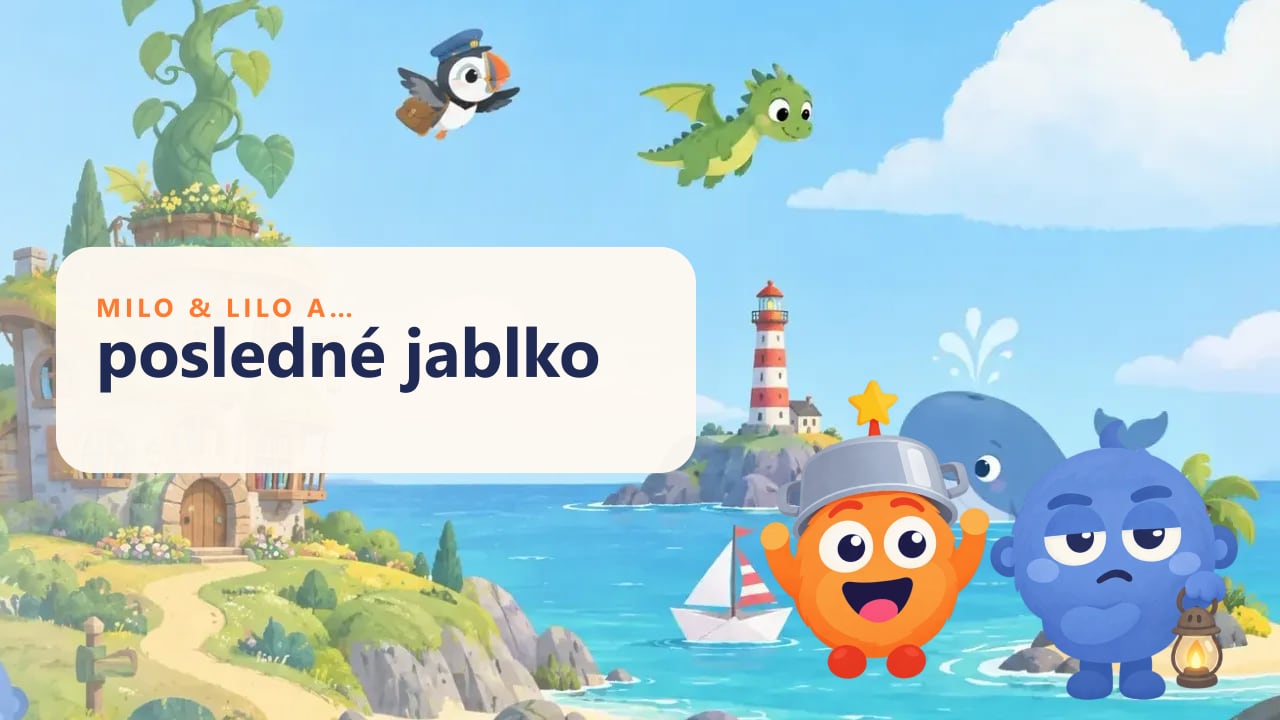 Ilustrácia k rozprávke Milo a Lilo a posledné jablko — Milo a Lilo